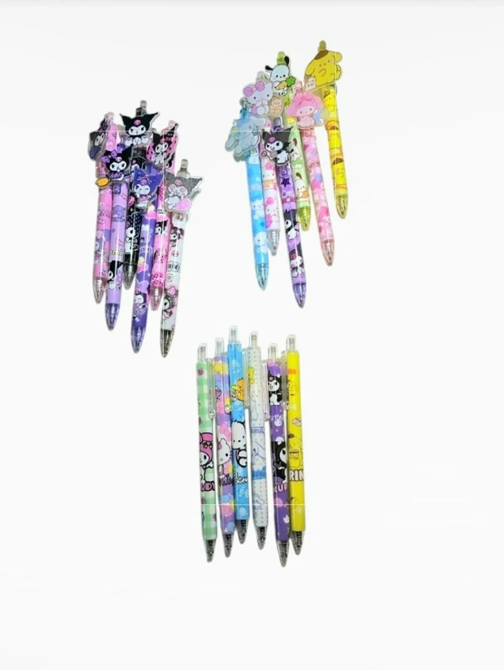 Sanrio Hello Kitty & Friends & Kawaii Retractable Gel Pen Bundle of 18 Pens